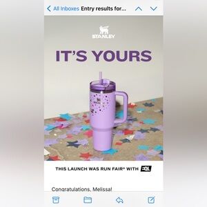 Brand New Stanley Olivia Rodrigo Purple Quencher H2.0 FlowState Tumbler | 40 OZ